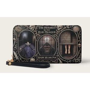 The Murders In The Rue Morgue Wallet Horror Goth Halloween New NWT Grunge Emo